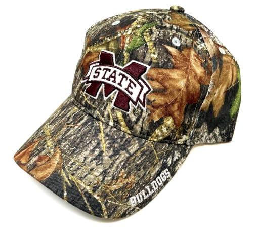 Mississippi State Bulldogs Logo Frost Camo Curved Bill Adjustable Hat