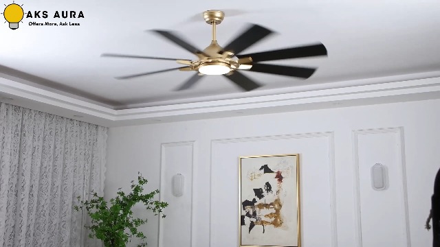 60 Inch Farmhouse Ceiling Fan with Lights and Remote Control, Wood