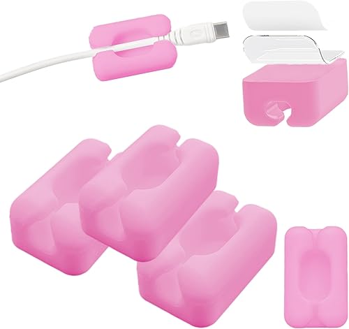 Miniatura 8 de Organizador de cables de silicona para cables, clips de cuerda de luz, organizador de cables de electrodomésticos, organizador de cables de Negro