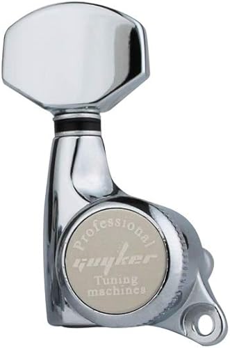 Miniatura 2 de Guyker 6 piezas de afinadores de bloqueo de guitarra (6 diestros), relación 118, clavijas de llave de afinación, cabezales de máquina con mango