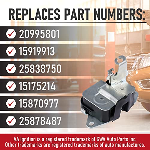 Image of Replacement Lower Door Latch Lock - Rear Left or Right Driver or Passenger Side - Compatible with Chevy Silverado and GMC Sierra 2007-2013 Extended Cab - Replaces 20995801, 15919913, 25838750