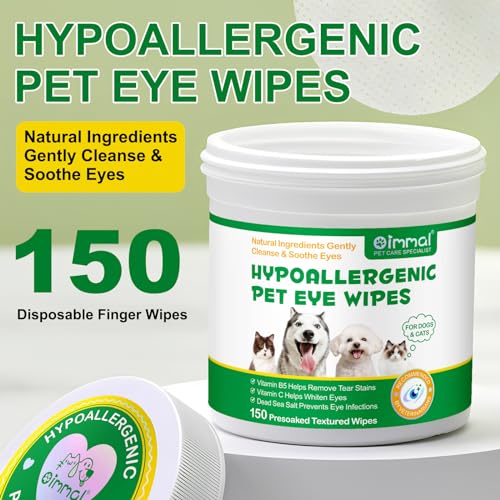 Dog Eye Wipes (150 Count), Pet Tear Stain Eyes Wash Pads, Dog Eye Cleaning Wipes, Eyes Wipes for Dogs & Cats, Remove Tear Stains, Discharge and Eye Debris, Pet Wipes for Gentle, Non-Irritant Dog Eye Wipes (150 Count), Pet Tear Stain Eyes Wash Pads, Dog Eye Cleaning Wipes, Eyes Wipes for Dogs & Cats, Remove Tear Stains, Discharge and Eye Debris, Pet Wipes for Gentle, Non-Irritant
