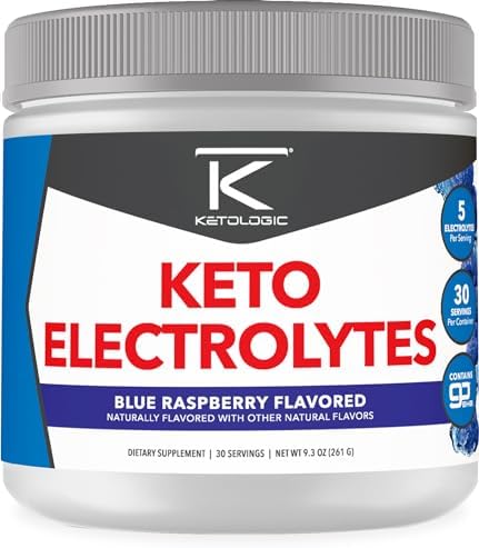 Ketologic Keto Electrolyte Powder (Blue Raspberry) 30 Servings - ...
