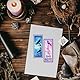 GLOBLELAND Krähen Lesezeichen Transparente Stempel für Scrapbooking Zweig Skelett Lesezeichen Klare Stamps Halloween Silikonstempel Für Kartengestaltung DIY Prägung Journaling