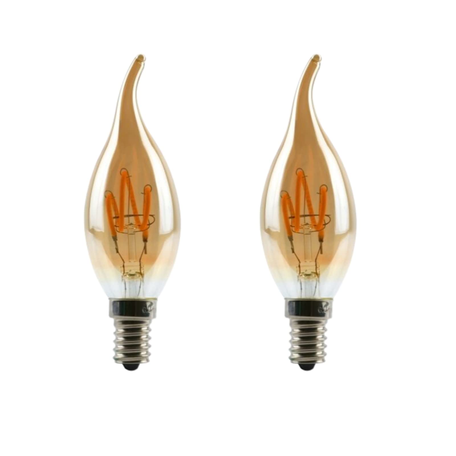 LEEVUS Vintage Edison Bulb 2Pcs Retro Led Spiral Filament Light Bulb 4W Warm Yellow 220V Vintage Edison Lamp C35L E14