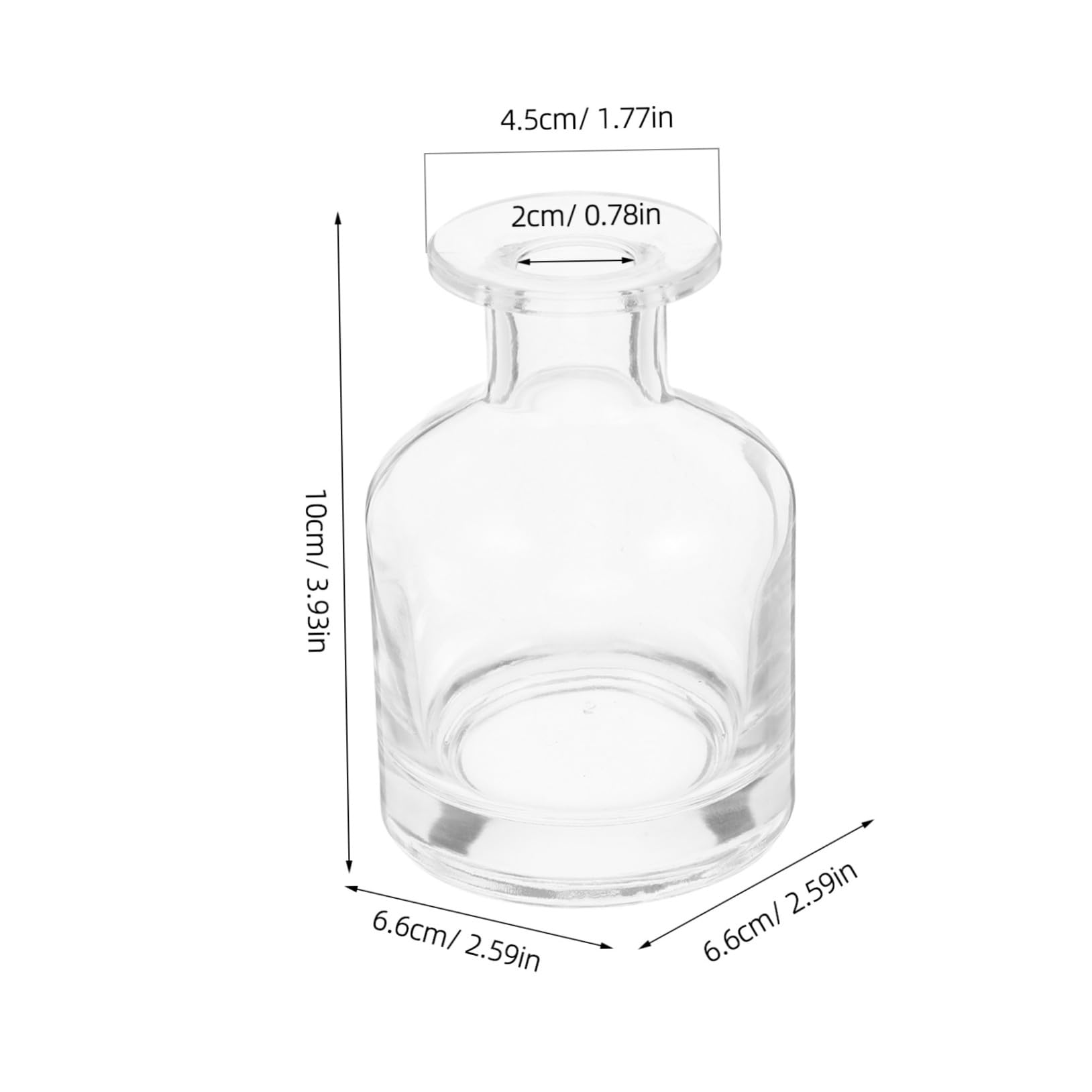 Glas Diffusorflasche 150 Ml Leer Aromatherapie Flakon für Ätherische Öle Nachfüllbar Transparent für Zuhause Auto