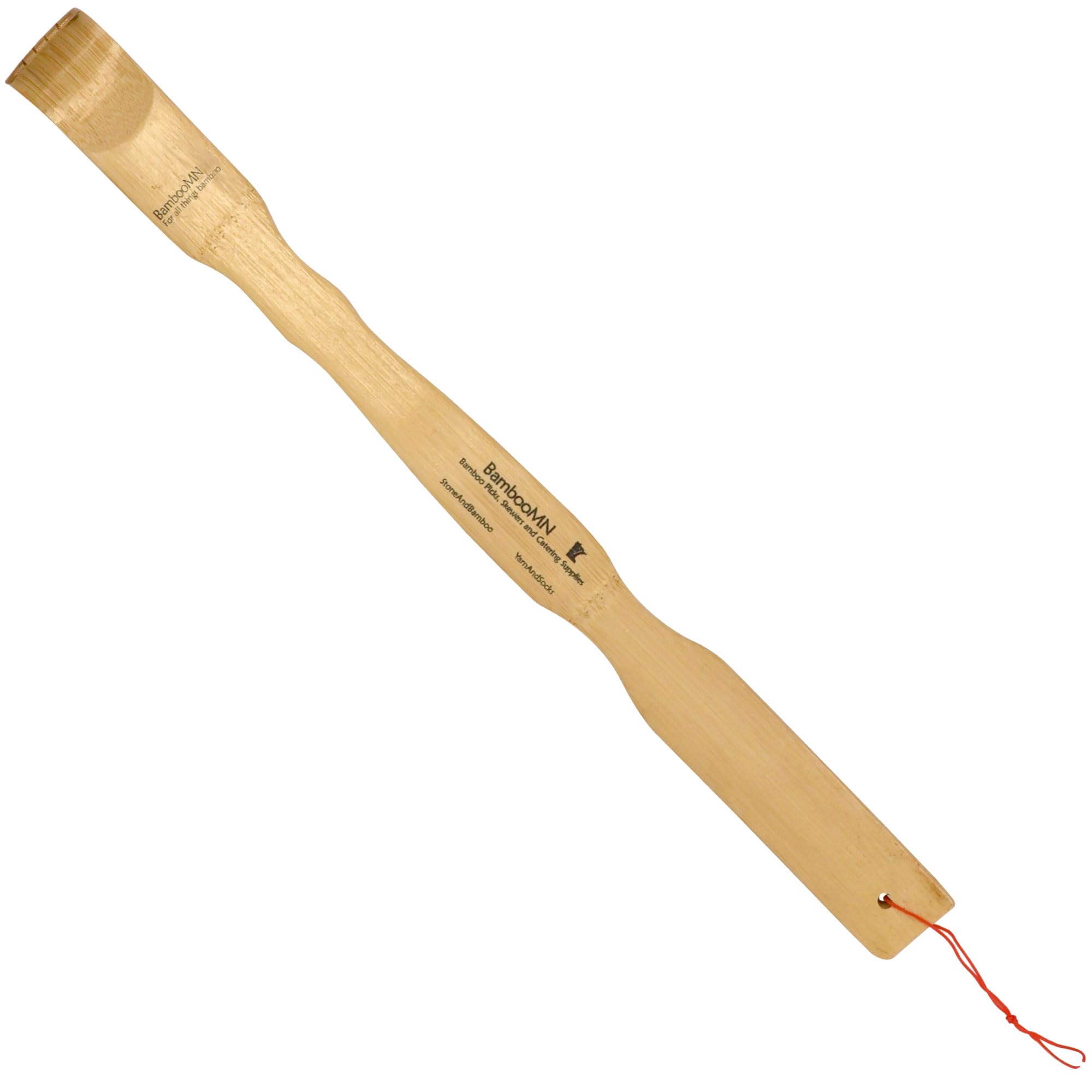 BambooMN 17 Inch Bamboo Wooden Back Scratchers for Itchy Stress Relief, 2 Pieces