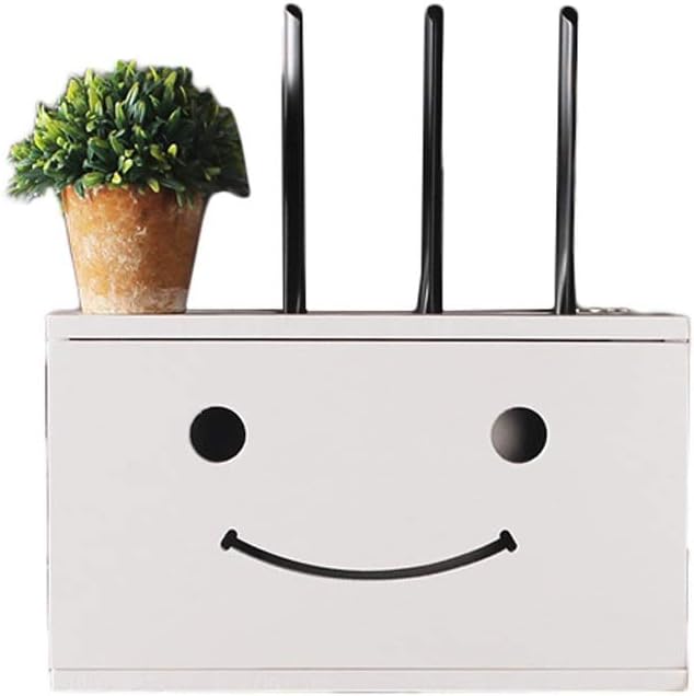 Amazon.com: Solid Wood Wireless Router Storage Shelf Wall-Mounted ...