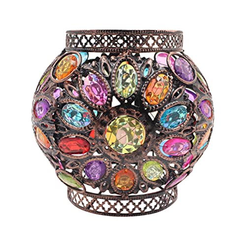 ibasenice Portacandele Ornamentale in Ferro Portacandele Decorativo Da Scrivania Contenitore Per Candele Squisito