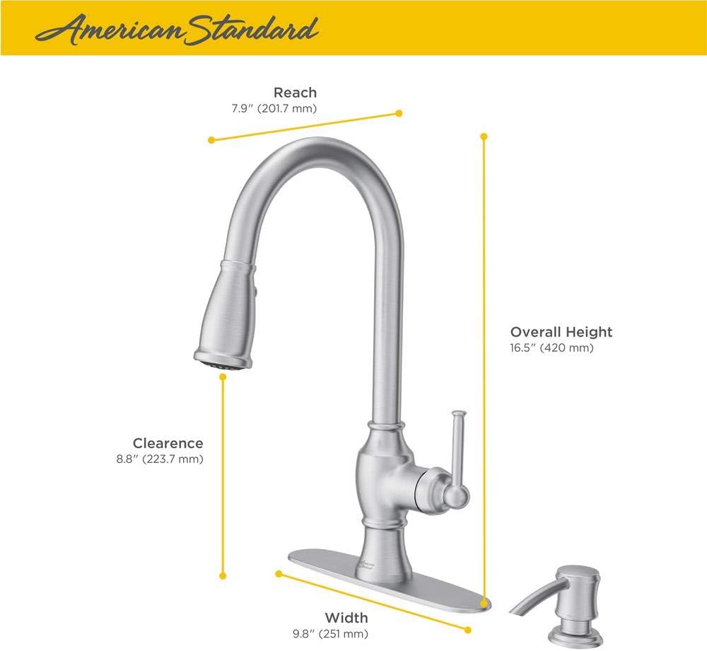 American Standard Marchand Single Control Pull-Down Kitchen Faucet, Oil Finish