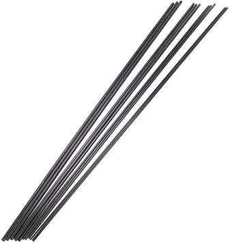 Carbon Fiber Rod, Used for Reinforced Concrete Aircraft Matte Pole, Diameter 1mm 1.5mm 2mm 2.5mm 3mm 4mm 6mm 7mm 8mm 10mm 12mm, Length 500mm, 4 Pcs.4pcs 2.5mm