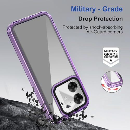 Image of Zapcase Back Case Cover for Realme C61 | Compatible for Realme C61 Back Cover | Case Cover with Camera Protection | (TPU + PC | Translucent Purple)