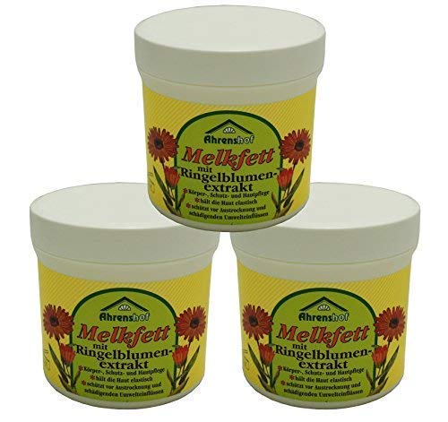 Preisvergleich Produktbild 6 x 250ml Ahrenshof Melkfett mit Ringelblumenextrakt, Hautpflege, Hautschutz