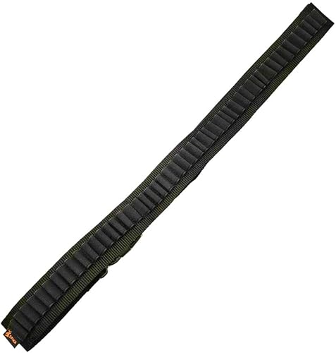 SPIKA Rifle munición Cinturón Bandolier .22cal Shell Holder Caza Longitud Ajustable 50 Rondas