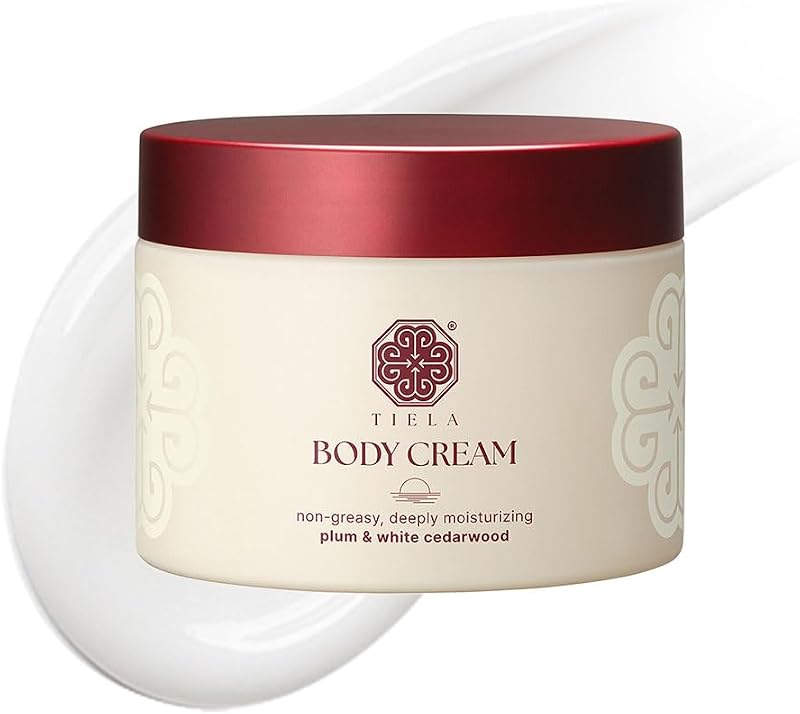 Creme Corporal Perfumado TIELA Sunset com Ácido Hialurônico, Manteiga de Karité e Óleo de Coco, Fragrância de Ameixa, 200 mL