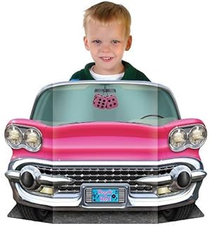 50s Party Cut Out Pink Car Photo Prop