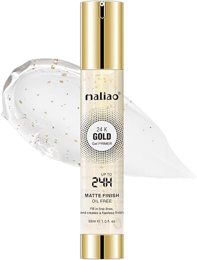 Maliao 24K Gold Gel Matte Finish Oil-Free Primer - Flawless Base for Lasting Beauty 30ml