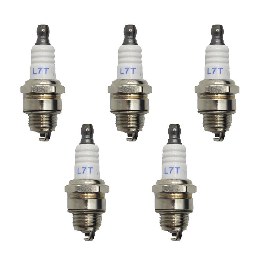 5 bujías compatibles con soplador de Motosierra de 2 Tiempos L7T BM6A BPMR7A RCJ6Y RCJ7Y WSR5F de 33 CC a 49 CC.