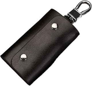本革 6連 キーケース 3つ折り 防水 おしゃれ メンズ キーバッグ キーホルダー 保護カバー 腰掛け シンプル(Brown)