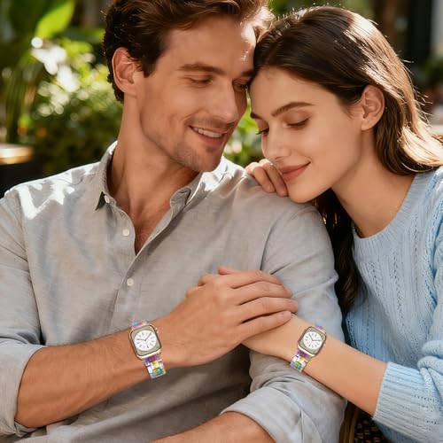 Image of CRIS-BAND Resin Bands Compatible with Apple Watch Series 11 /10 /9 /8 /7 Bands 46mm 45mm 44mm 42mm 41mm 40mm for Women, Strap for iWatch Ultra 3 /2 49mm Series 6 /5 /4 /3 /2 /1 /SE3 Slim Bracelet Wristband