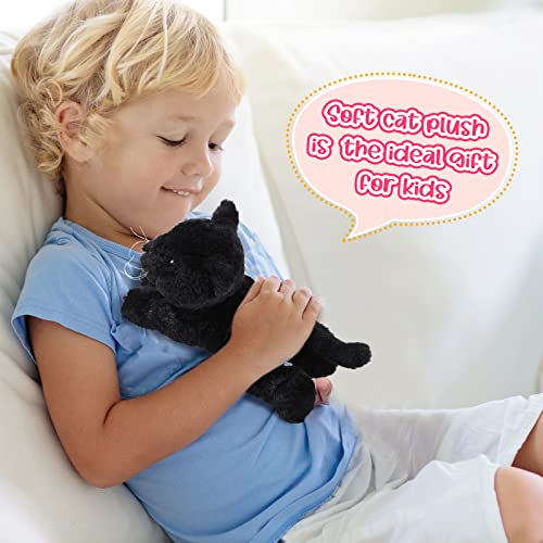 Image of 3 Pcs 9 Inch Cat Stuffed Animal Plush Gift Baby Shower Party Favors Cute Kitten Plush Toys Small Cat Stuffed Animal Soft Sleeping Supplies for Boys Girls Toddlers Birthday(Stylish Style)