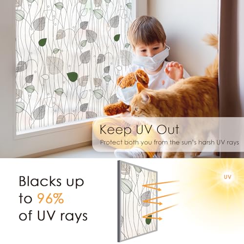 Privacy Window Film for Renters - 17.7 x 78.7 Includes Tools