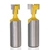 Saiper 12 Inch Shank Keyhole Router Bit Set T-Slot Woodworking Grooving Router Bits 38 & 12 Inch Blade Diameter Slotting Milling Cutter for Power Tools