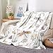 Bestraily Dragonfly Throw Blanket Floral Flower Throw Blanket Botanical Plant Flannel Fleece Throw Blankets Butterfly Cozy Fuzzy Plush Throw Blankets for Bed Chair Couch 60" X 80"