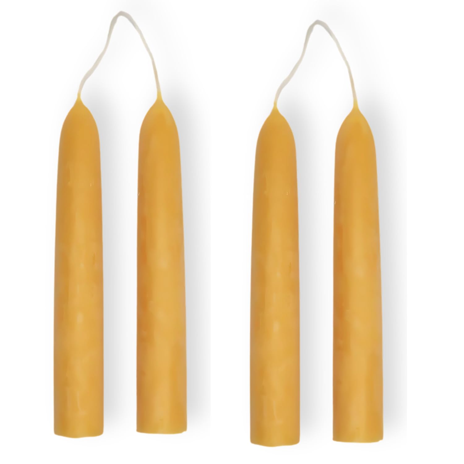 Bougie conique en cire d'abeille naturelle de 15 cm pour retrouver l'esprit des bougies d'antan