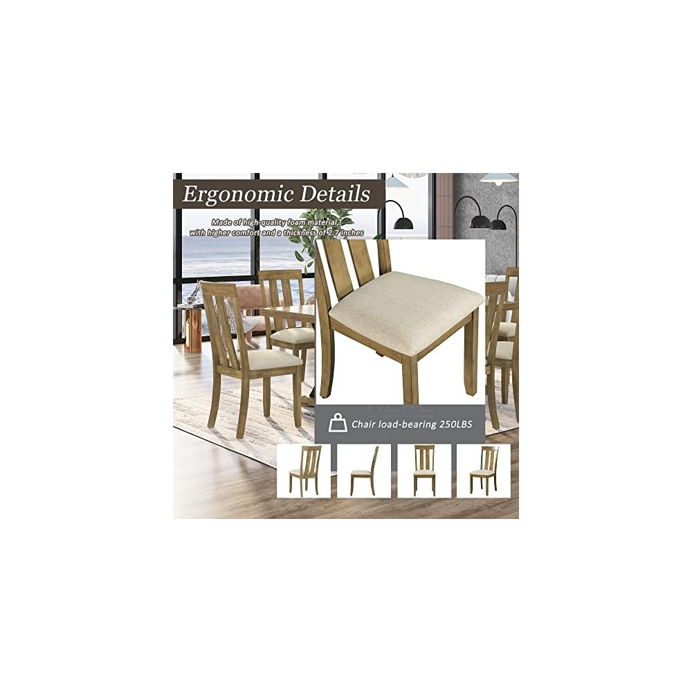 Buy Farmhouse Dining Chairs Set of 4,Wooden Dining Chairs with Seat