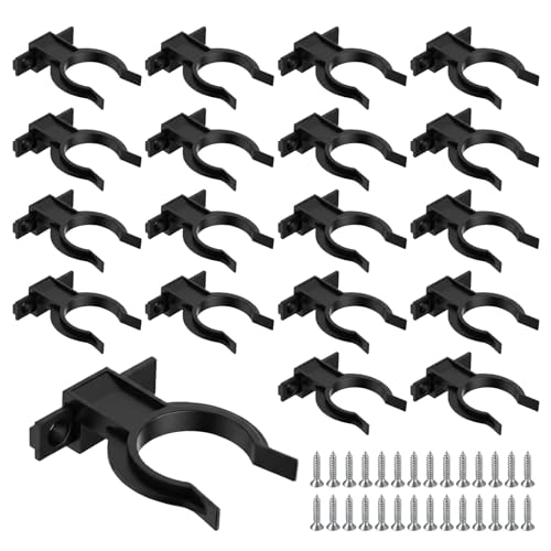 Ztolbriy Lot de 20 clips plinthe cuisine, fixation avec 50 vis, support de plinthe pour pieds de cuisine de 32 à 36 mm, compatible sous-meubles