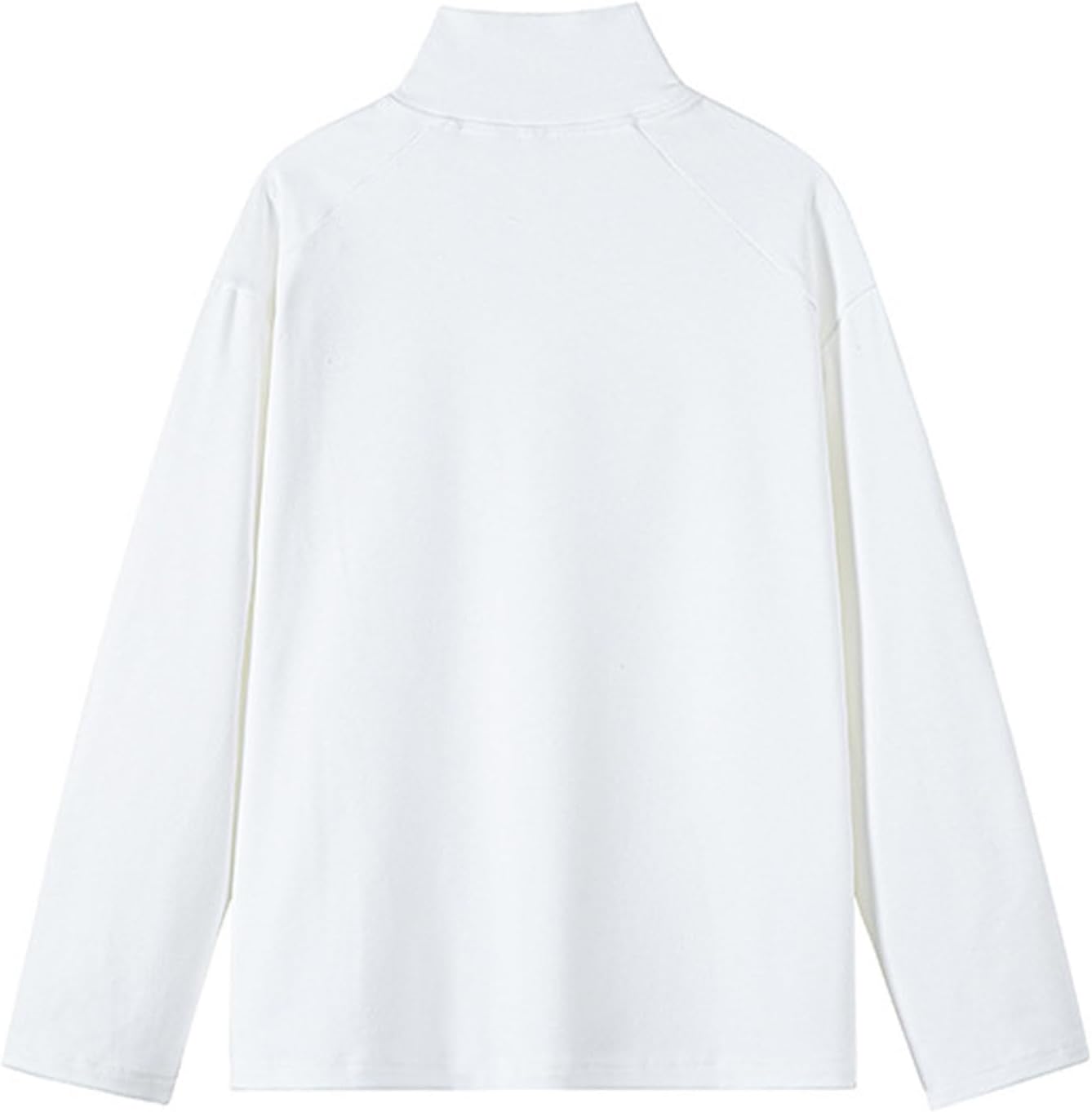 Men's Classic Mock Neck Shirt Long Sleeve Paneled Detail Pullover