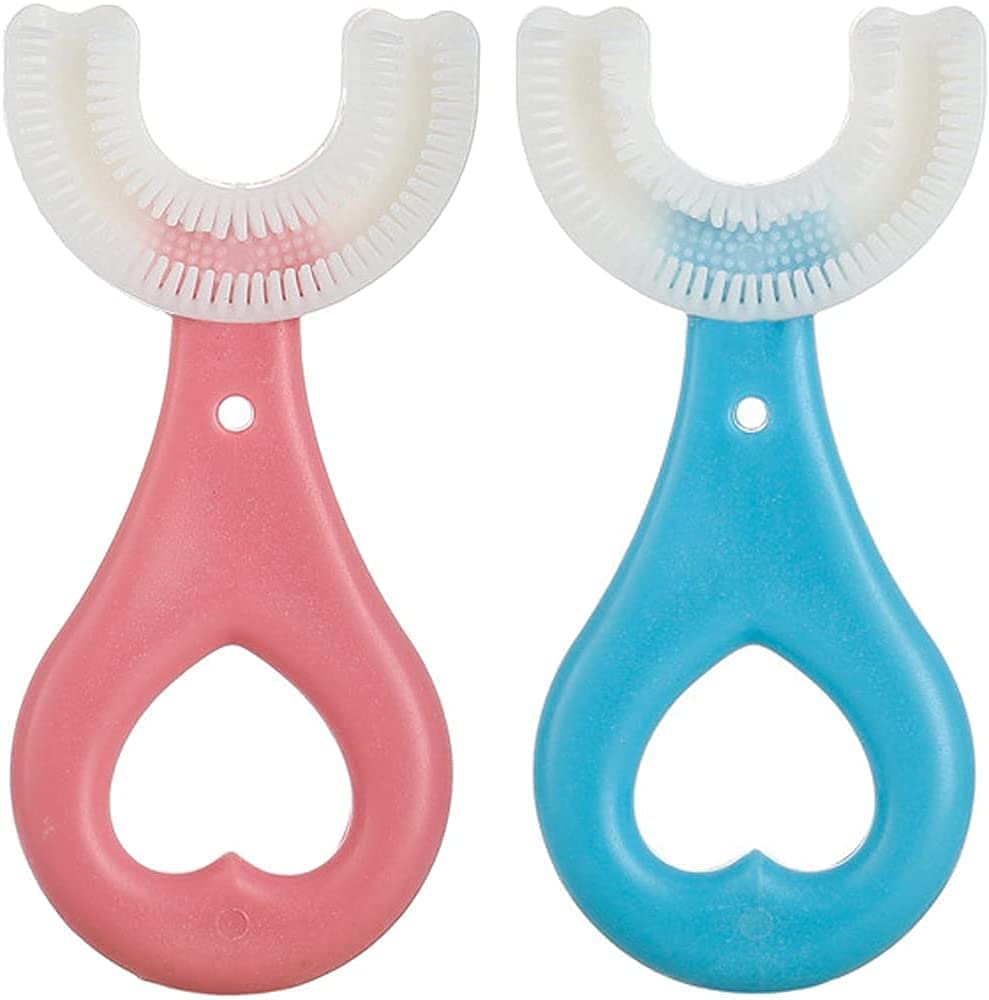 VOLCANO U Shaped Toothbrush For 6-12 Years Kid, Soft Silicone Brush Head, Manual Toothbrush 360° Oral Teeth Cleaning Tool, Mouth-Cleaning (Multicolor Pack of 2) (B0D9HD2PH1) Amazon Price History, Amazon Price Tracker
