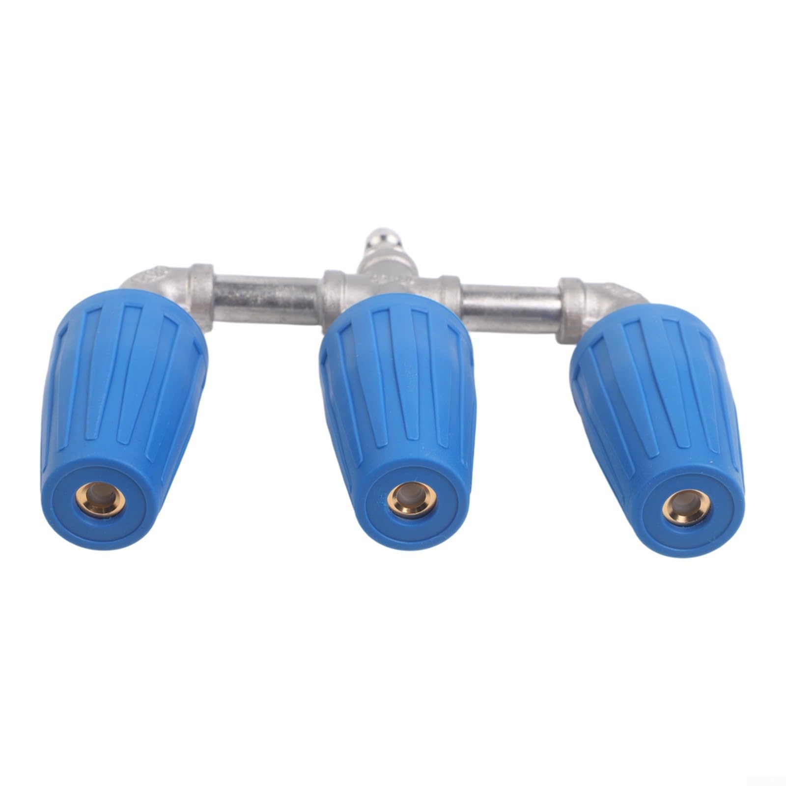 Boquilla de alta presión, Triple Turbo 360 Cabezal de pulverización limpiador giratorio, Lotus Spray Dual Outlet para equipo de lavadora (azul)