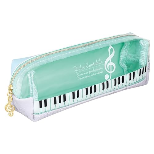 Pianoline クリアペンポーチ ト音記号 ミントグリーン / 甲南