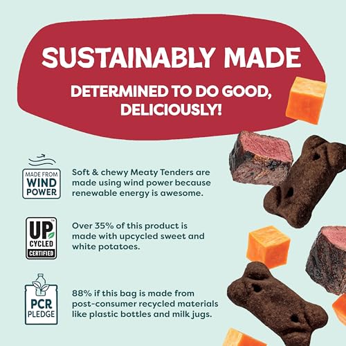 Image of Shameless Pets Soft Dog Treats - Beef Up Meaty Tenders, Soft & Chewy Treats for Dogs, Real Beef 1st Ingredient, Grain Free, Healthy Treats for Small, Medium & Large Dogs, 8oz