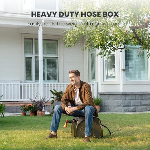 Giraffe Tools SW-5 Sw5 Metal Hose Reel Box, Heavy Duty Garden Hose Storage Reel Hideaway thumb #5