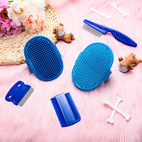 5 Pieces Pet Comb Sets Dog Shampoo Brush Massage Rubber Bathing Brush with Adjustable Strap Dog Flea Comb and Brush Pet… - Image 4