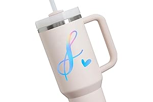 Personalized Holographic Initial Decal: Letter S adorned with a Heart