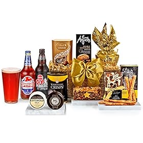 Buy the Bentley Real Ale Hamper for Him & Her – Premium Beer Gifts with Mature Cheddar, Cotswold Brie, Chocolate Biscuits & Lindor Truffles for Ale Lovers – Regency Hampers
