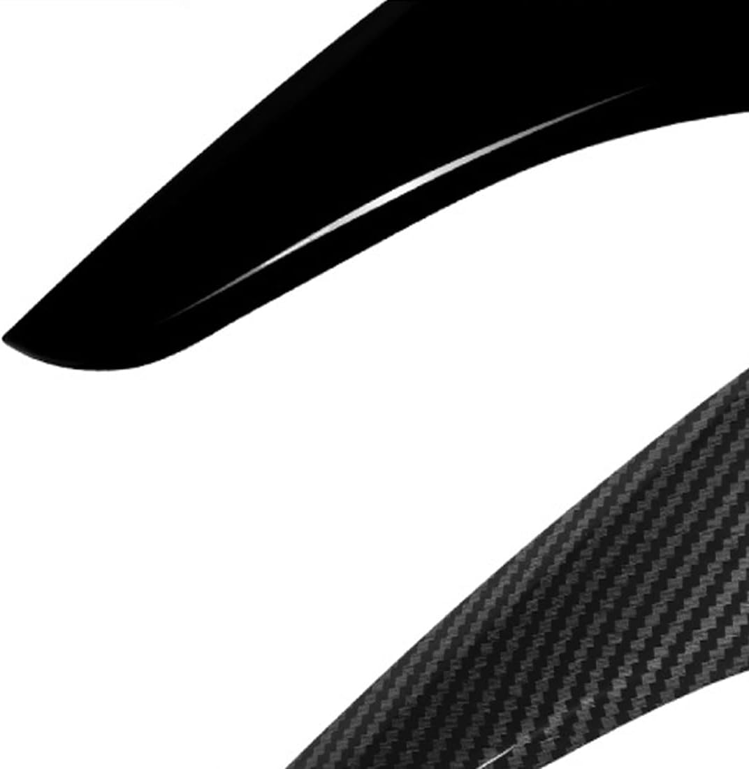 2PCS Auto Taillight Eyebrow Cover Trim, Car Front Taillight Eyelids Cover Decoration, Compatible With Polo 6 Polo MK6 2018-2021,Carbon Fiber Pattern