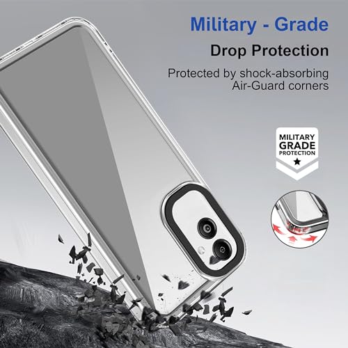 Image of Zapcase Back Case Cover for Samsung Galaxy F14 5G | Compatible for Samsung F14 5G Back Cover | Case Cover with Camera Protection | (TPU + PC | Transparent)