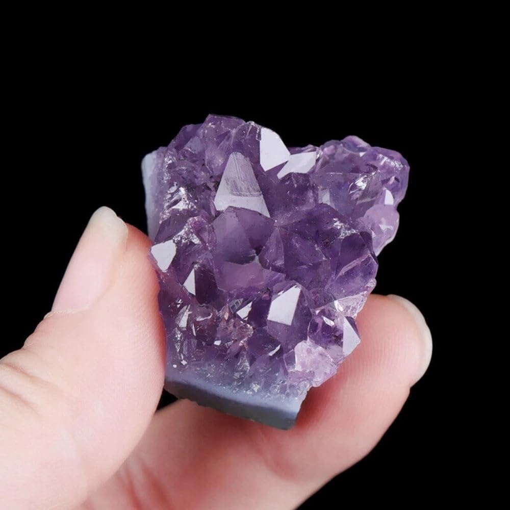 MDBJTCYZN Beautiful Amethyst Cluster geode Purple Quartz Crystal Home Decoration Crafts (Size : 380-400g)