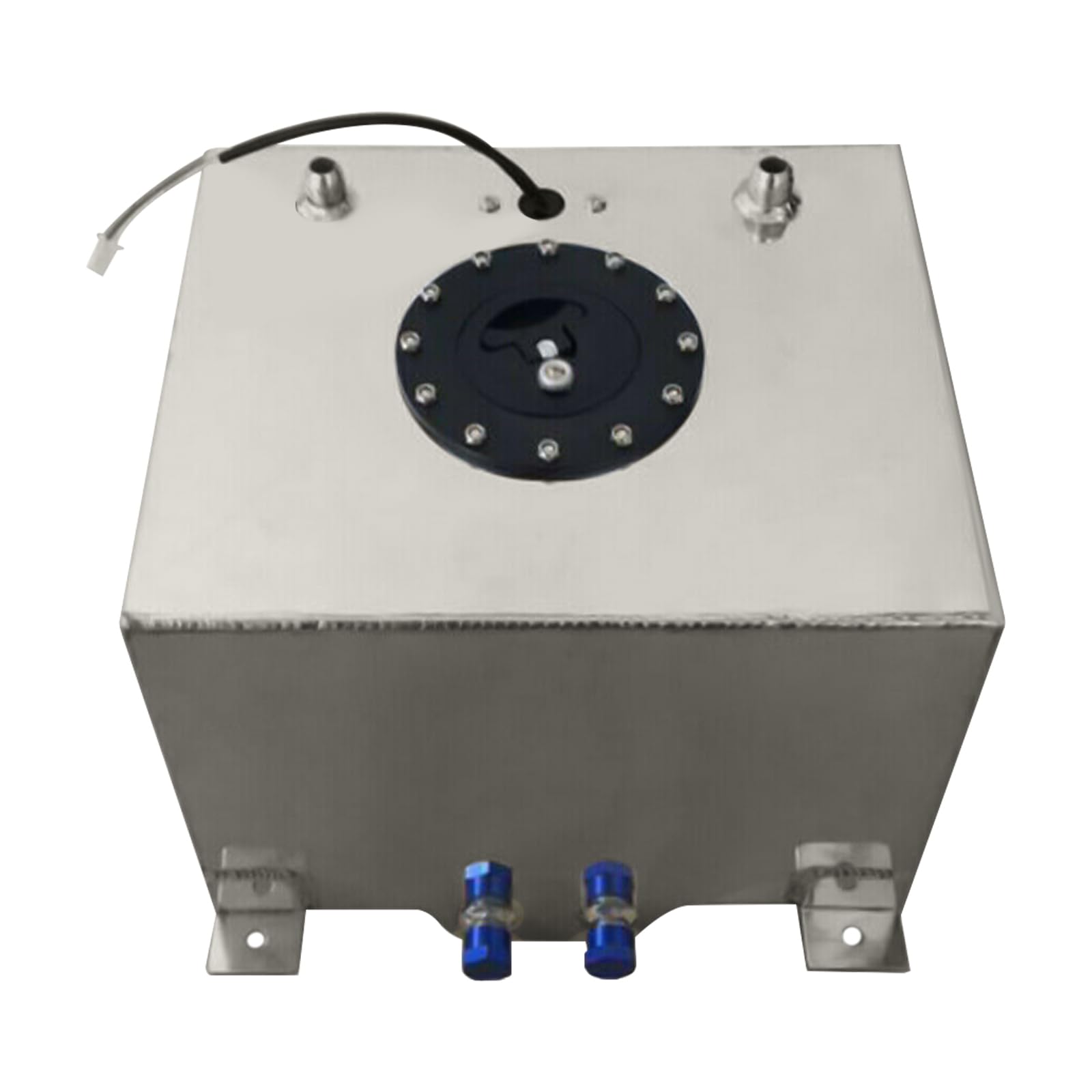 20L Kraftstofftank Aluminium, 5 Gallonen Treibstofftank, Kraftstofftank mit Ölstandsensor, Kunststoffdeckel Motorsport Benzintank, für Lastwagen, Geländefahrzeuge