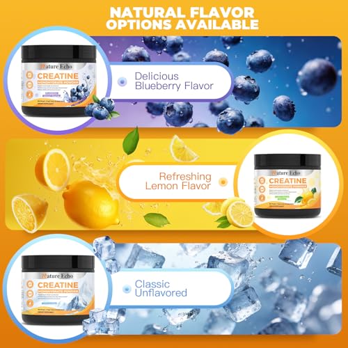 Image of Creatine Monohydrate Powder - Lemon - 30 Servings | 5g of Creatine Monohydrate - Supports Muscle, ATP Production, Energy, Strength - Vegan, Gluten Free