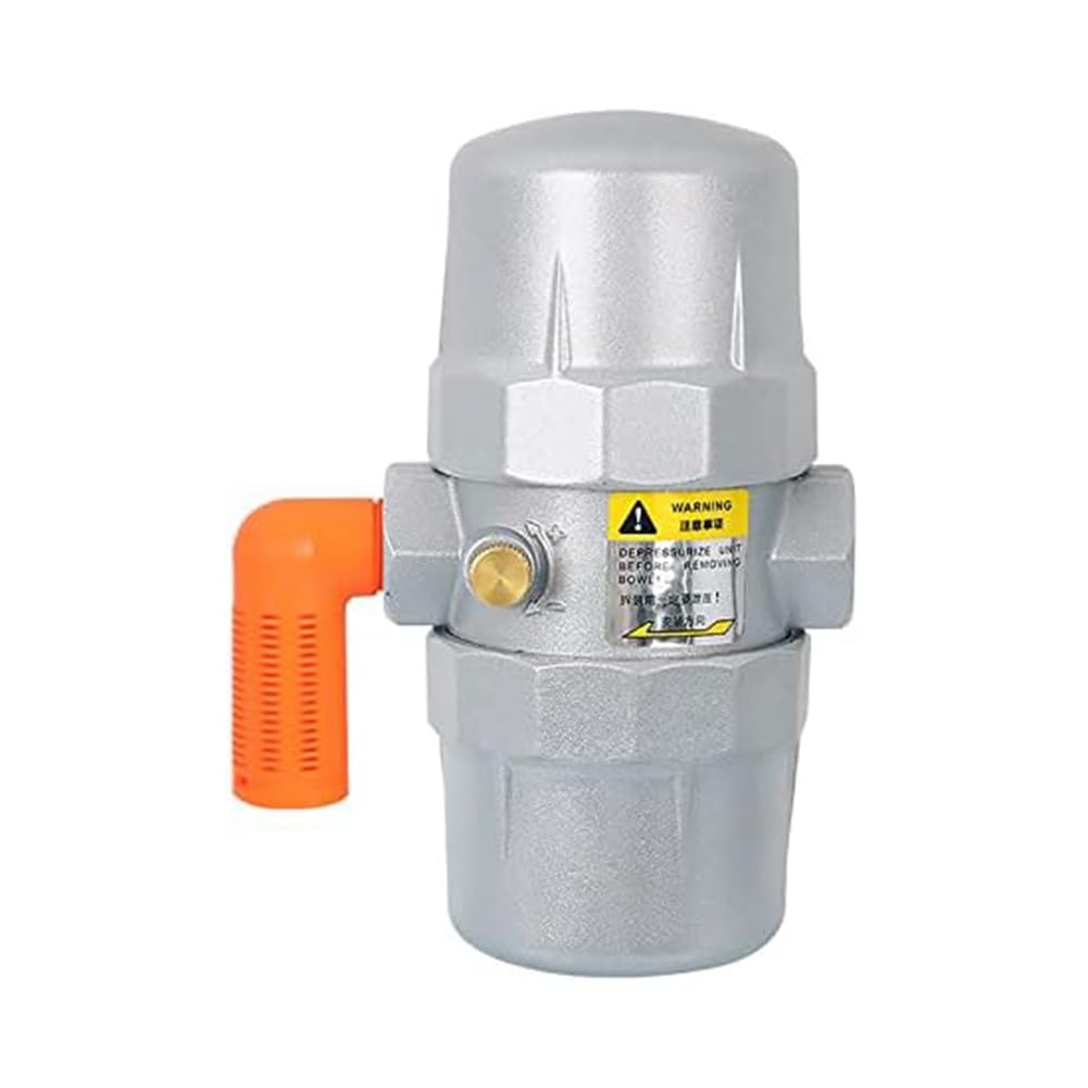 Evliery Silver & Orange Air Compressor Metal Air Compressor 1/2 Inch Npt Drain Valve Electronic Drain Valve Adtv-68