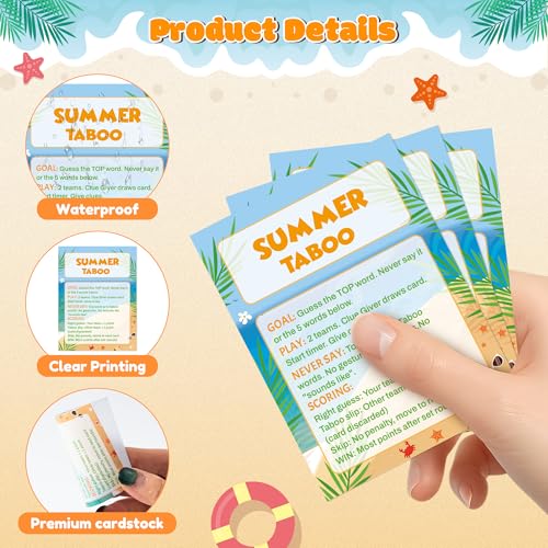 Summer Word Guessing Card Game - Juego de Cartas Verano miniatura 3