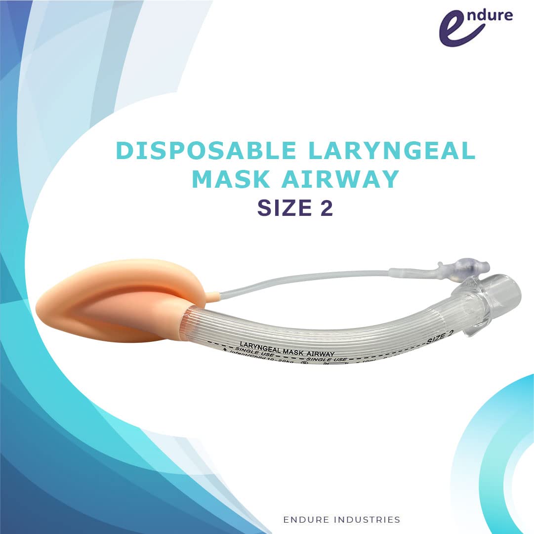 Endure Disposable Laryngeal Mask Airway, LMA, 10 Pack (Size 2)