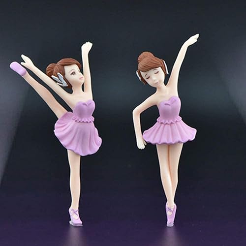 Miniatura 6 de 4 figuras de bailarina bailarina para niña, decoración de pastel de bailarina en miniatura, maceta para decoración de casa de muñecas, decoración de