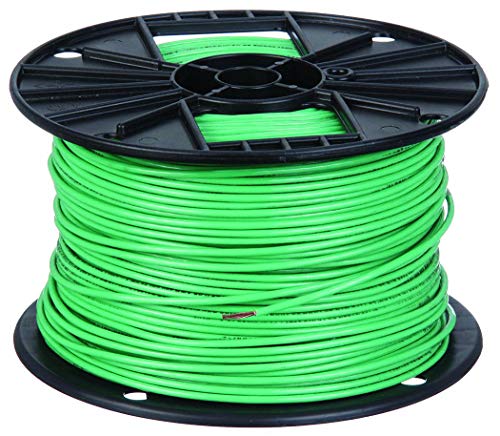 Southwire 22968201 Stranded THHN 12 Gauge Building Wire, 500-Feet, Green